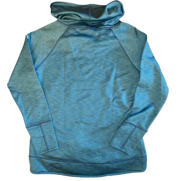Ascend Teal Pro-Knit Funnel Cowl Neck Winter Sweatshirt Large - Picture 2 of 9